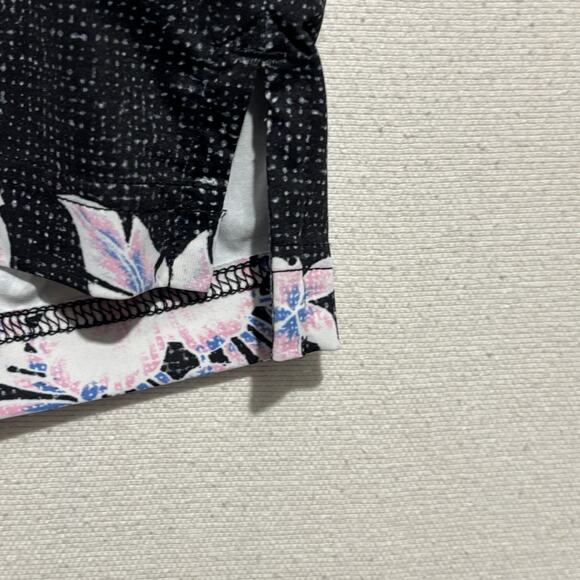 Chubbies Hawaiian Golf Polo Shirt Mens Small Black Pink Flamingos Short Floral - Picture 7 of 10